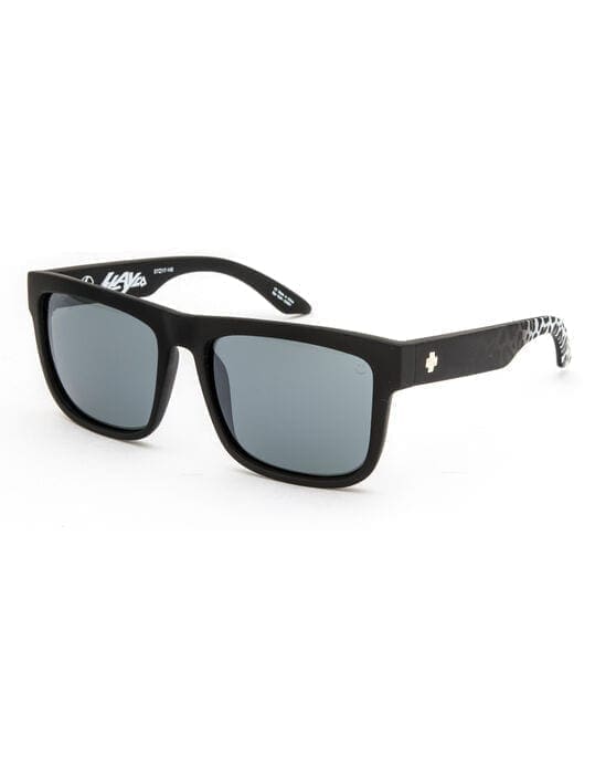SPY Discord Matte Black Leopard Fade-HD Plus Gray Green with Silver Light Spectra Mirror Sunglasses