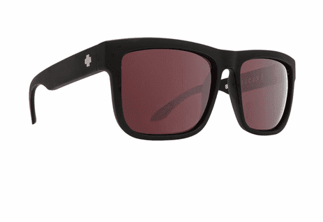 SPY Discord Matte Black-HD Plus Rose with Silver Light Spectra Mirror Polarized Sunglasses
