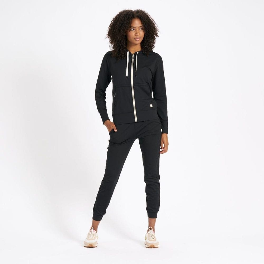 Vuori Women's Halo Performance Hoodie-Pale Grey Heather - Image 2