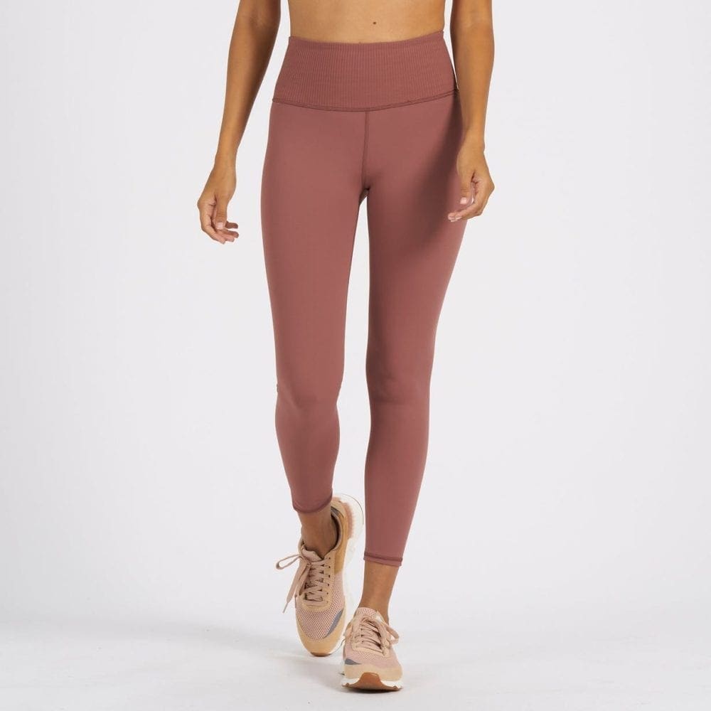 Vuori Women's Rib Studio Legging - Terracotta