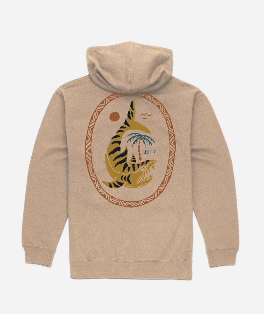 Jetty Tigershark Men's Tan Pullover Hood